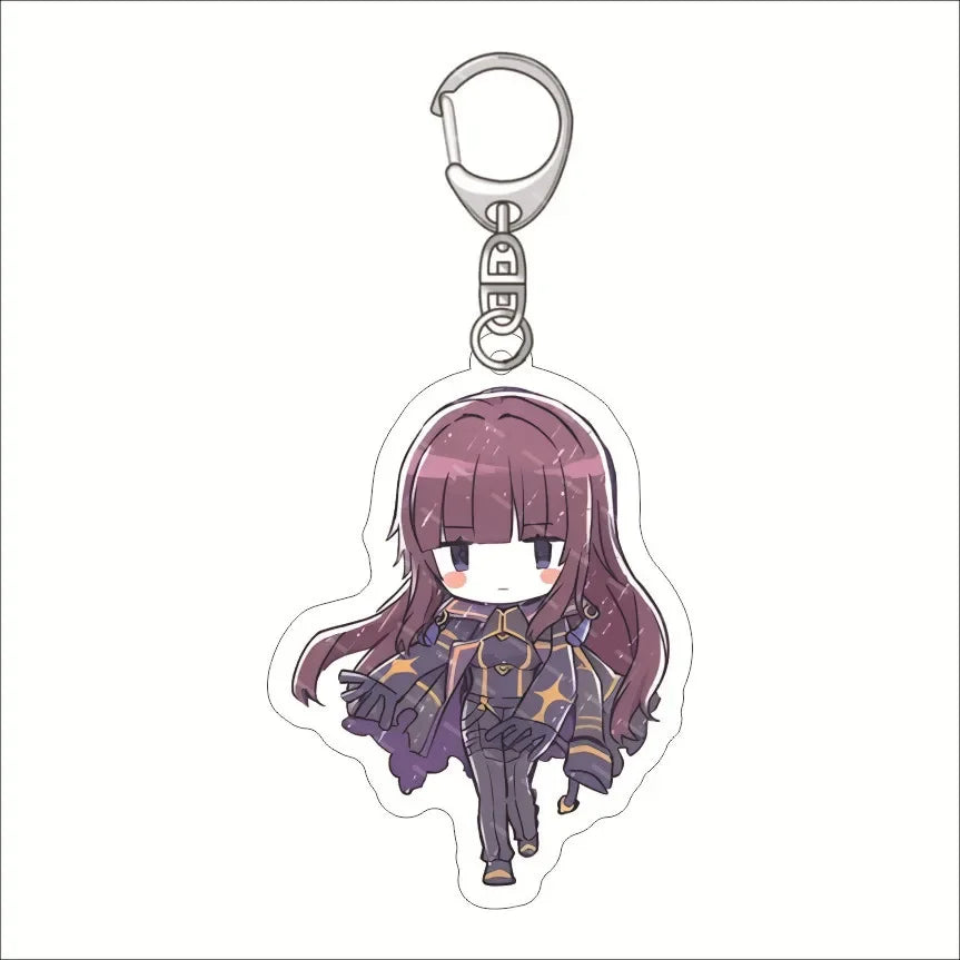 Anime The Eminence In Shadow Keychain Doll Claire Kageno Epsilon Acrylic Keyring Mobile Bag Pendant for Gift Fan Collection