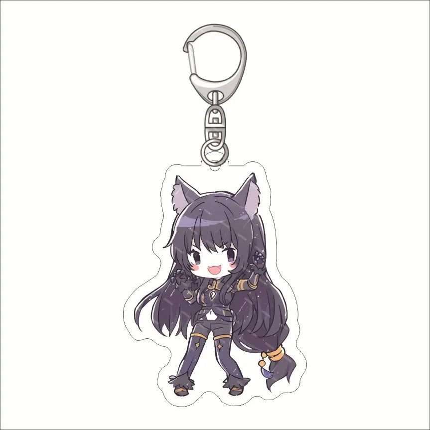 Anime The Eminence In Shadow Keychain Doll Claire Kageno Epsilon Acrylic Keyring Mobile Bag Pendant for Gift Fan Collection