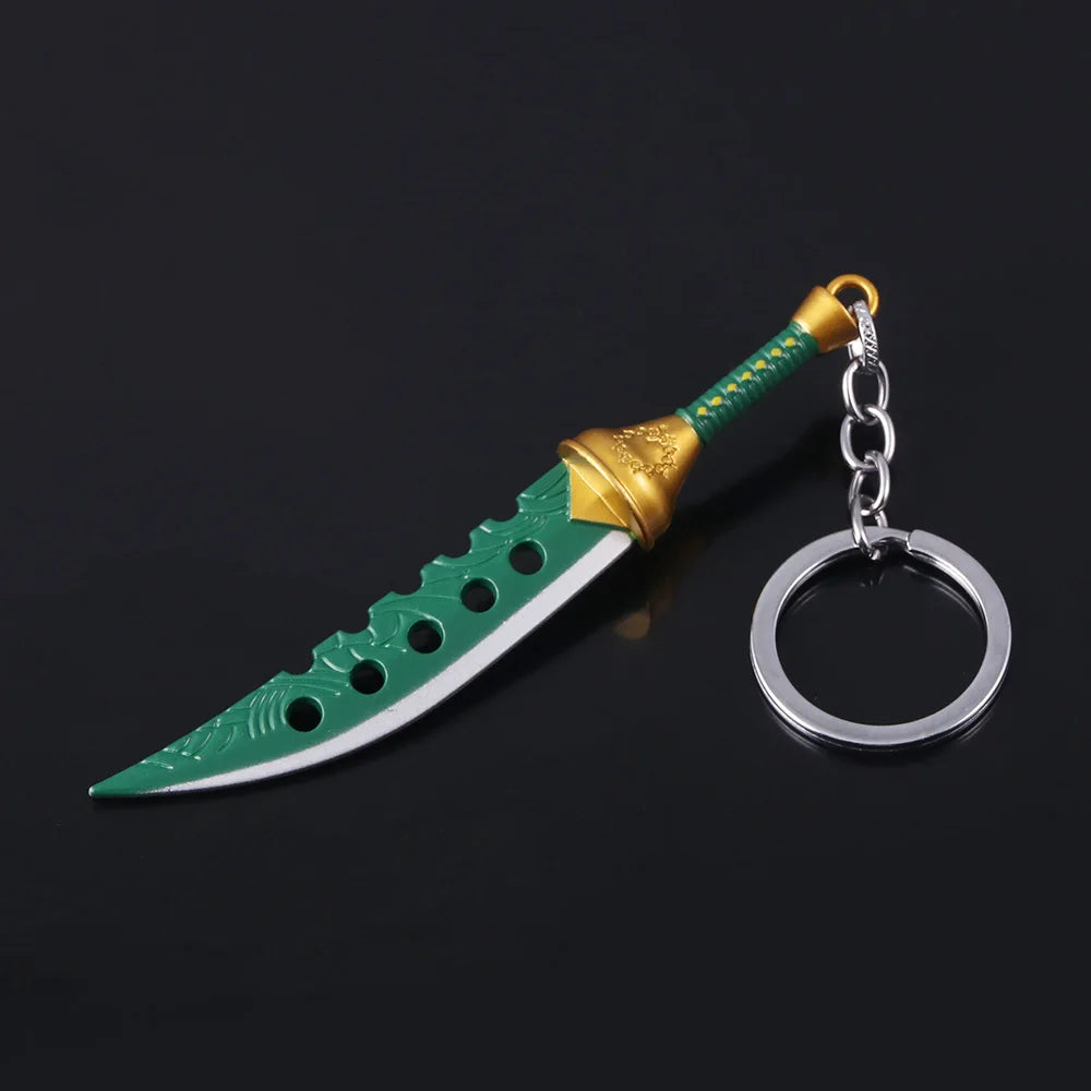 Anime The Seven Deadly Sins Keychain Meliodas Lost Bane Sword Key Chains Metal Weapon Model Pendant Keyring Jewelry