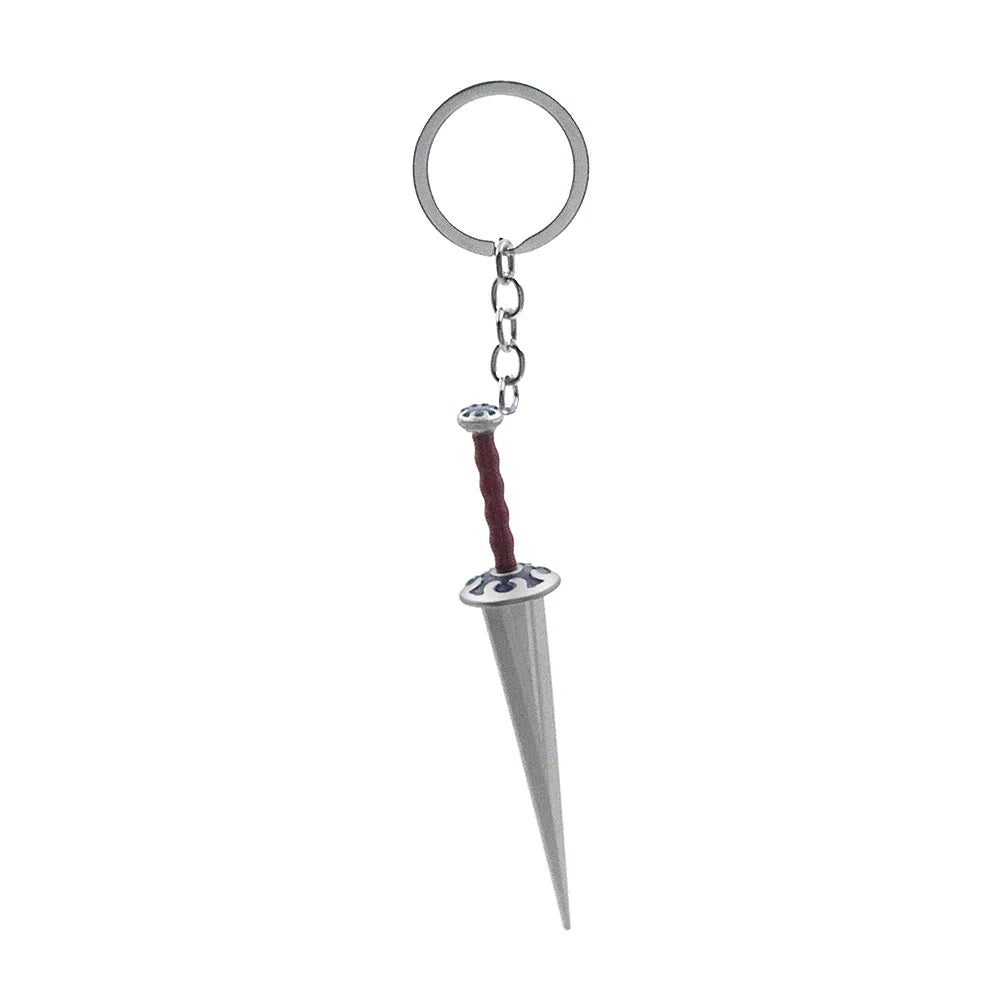 Anime The Seven Deadly Sins Keychain Meliodas Lost Bane Sword Key Chains Metal Weapon Model Pendant Keyring Jewelry