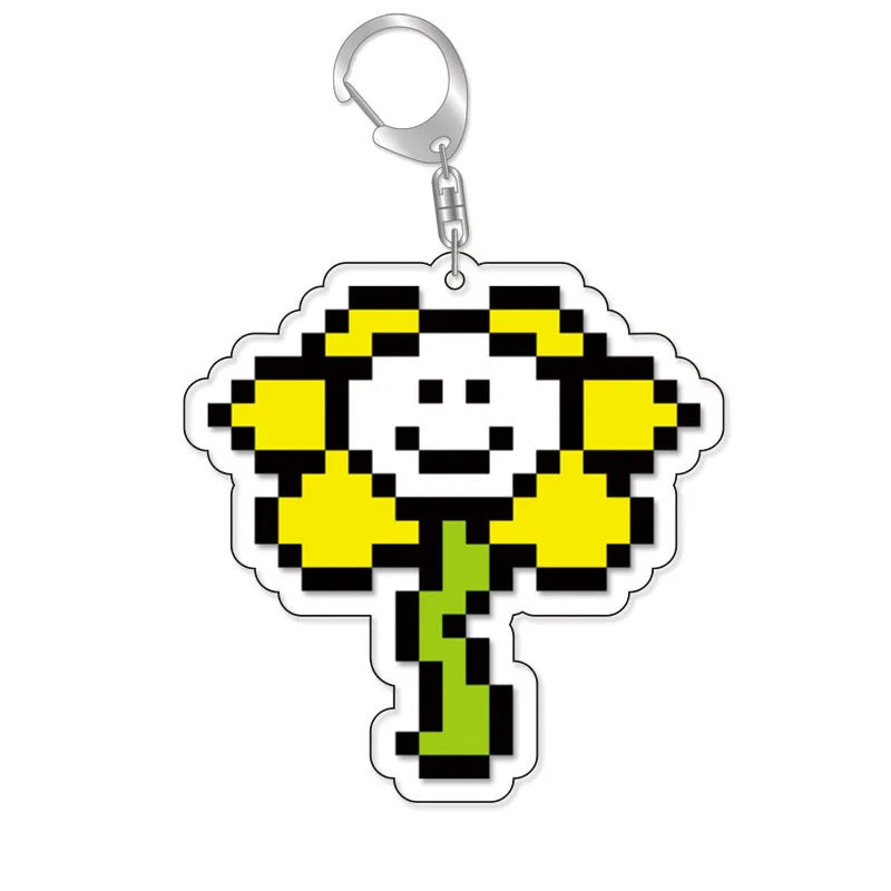 Anime Undertale Acrylic KeyChain Key Ring Men Women Car Cosplay Mobile Phone Bag Pendant Pendant Party Kids Gift Jewelry Toys