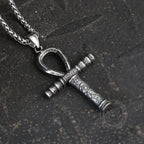 Ankh Eye of Horus Stainless Steel Pendant - Stainless Steel / Pendant Only