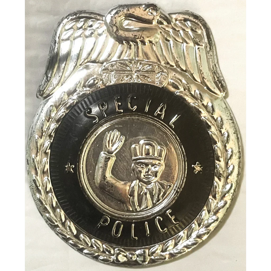 Rare Antique Vintage Large 1950s Special Police Badge Tin Collectible