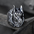 Anubis Egyptian Death God Stainless Steel Ring - Stainless Steel / 7