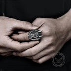 Anubis Egyptian Death God Stainless Steel Ring - Stainless Steel / 7