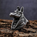 Anubis Stainless Steel Egyptian Mythology Ring - 7