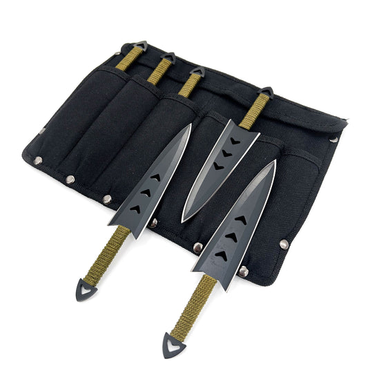 Apache Warrior Arrowhead Throwers Six Knives