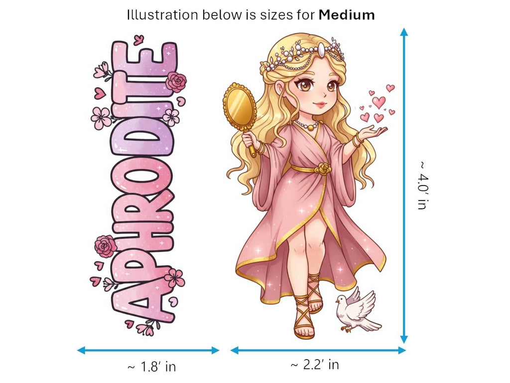 Aphrodite Sticker and Magnet – Ourania Mythkins™ – Greek Goddess of Love and Beauty | Waterproof & UV-Proof - Sticker / Medium