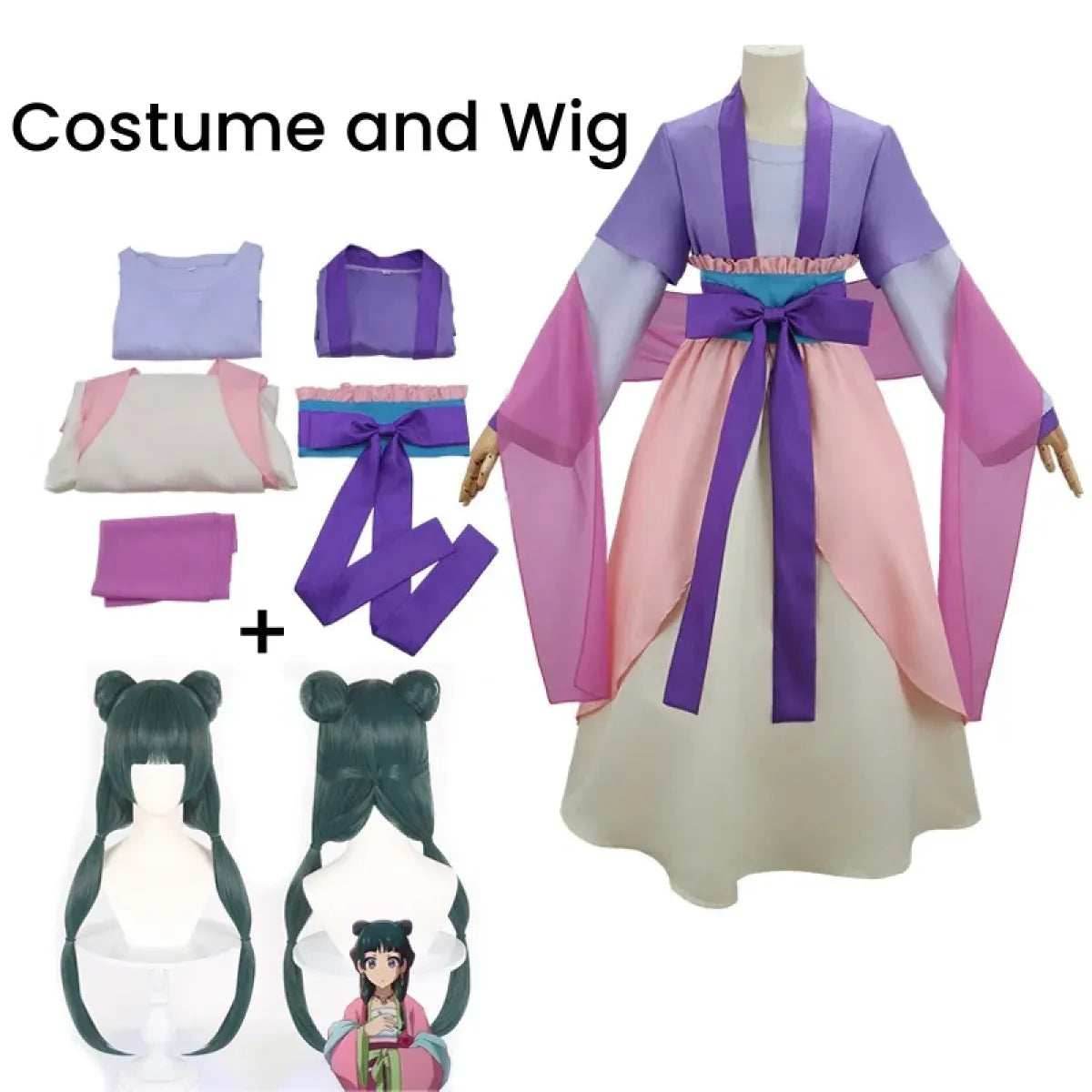 Hanfu Cosplay Dress – Maomao Apothecary Diaries Outfit - Costume and wig / XL