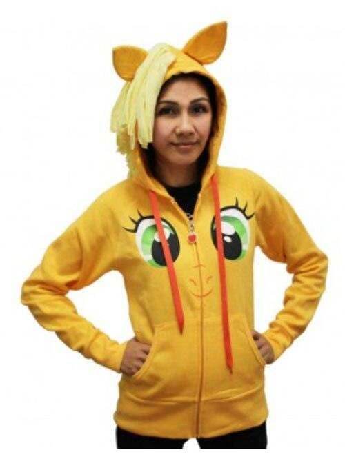 Applejack Face Costume Hoodie with Mane - XS