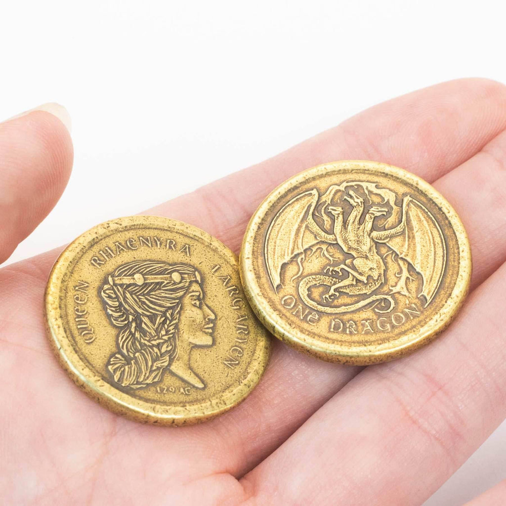 Rhaenyra Targaryen Golden Dragon Coin - 