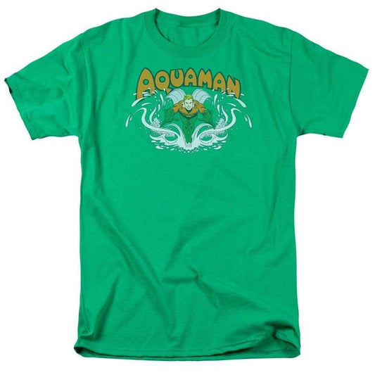 Aquaman Splash Green T-shirt Tee - S