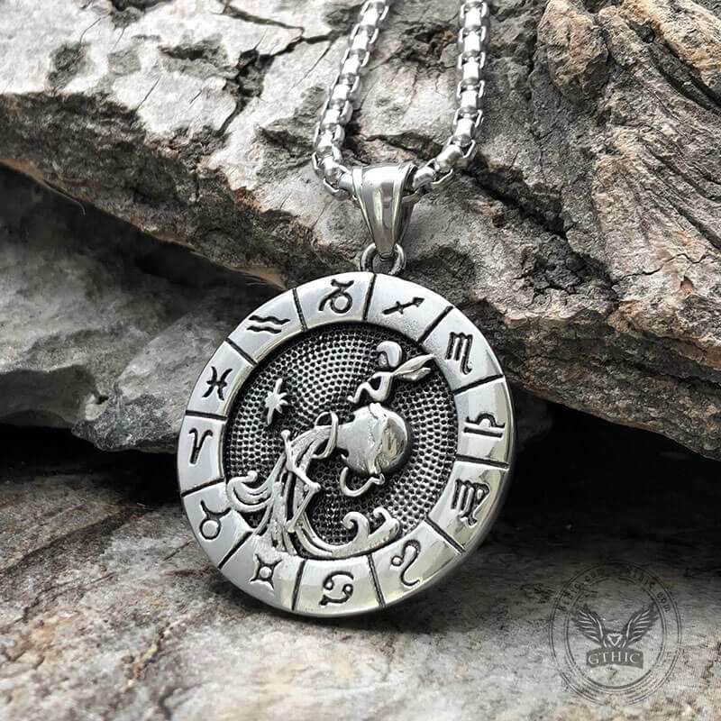 Aquarius Stainless Steel Pendant - 