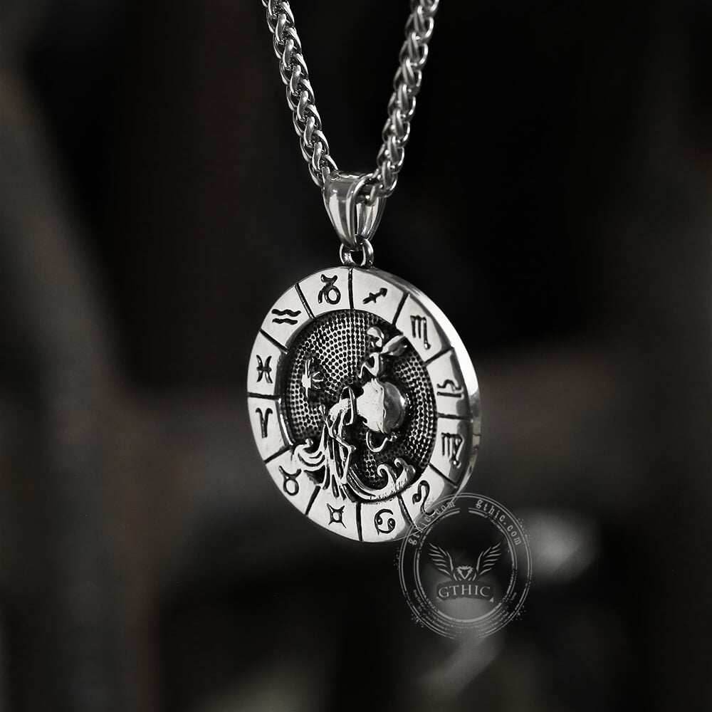 Aquarius Stainless Steel Pendant - 