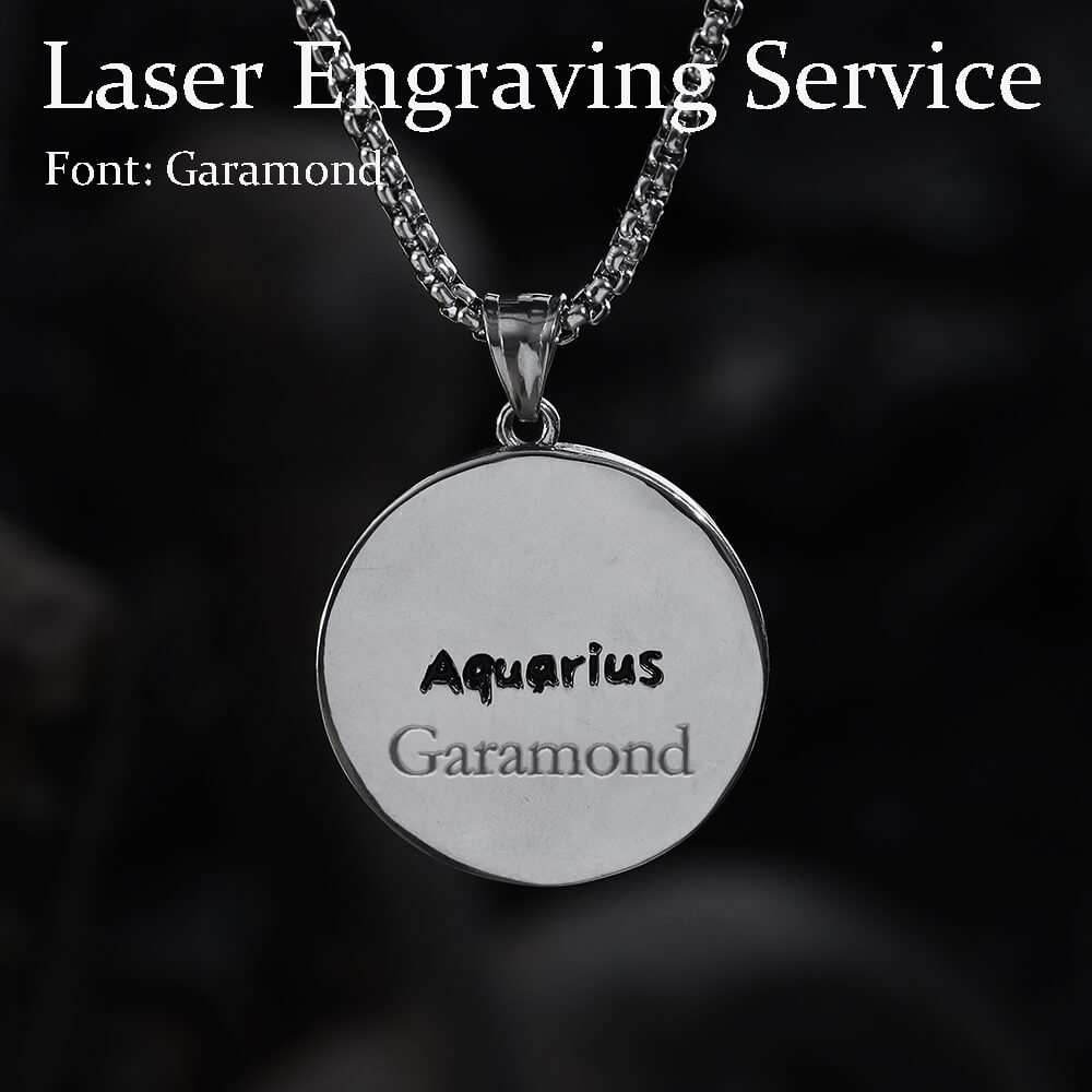 Aquarius Stainless Steel Pendant - 