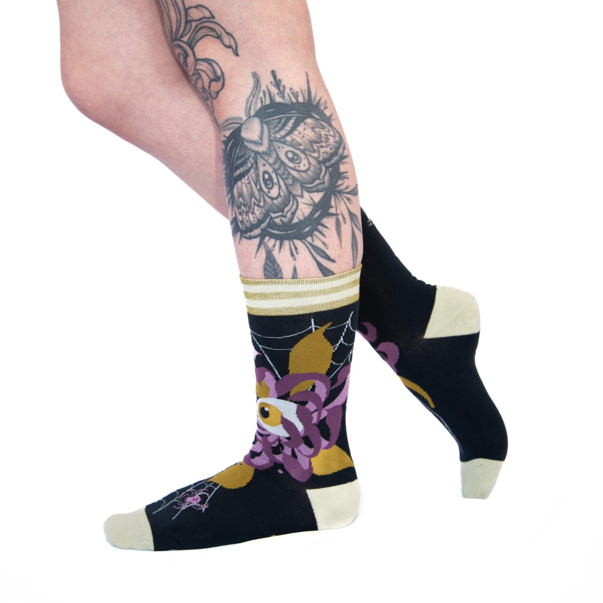 Arachnid's Bloom Crew Socks