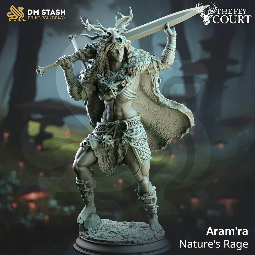 Aram'ra, Nature's Rage (Female Goliath Barbarian) - 32mm Scale
