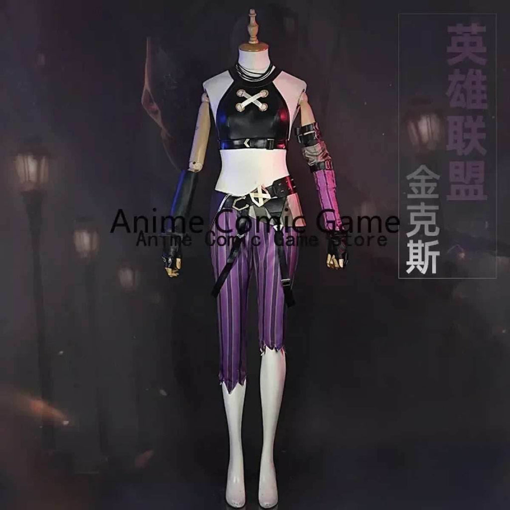 LOL Arcane Cosplay Costume - Loli Jinx Crit - jinx costume / XS / LOL