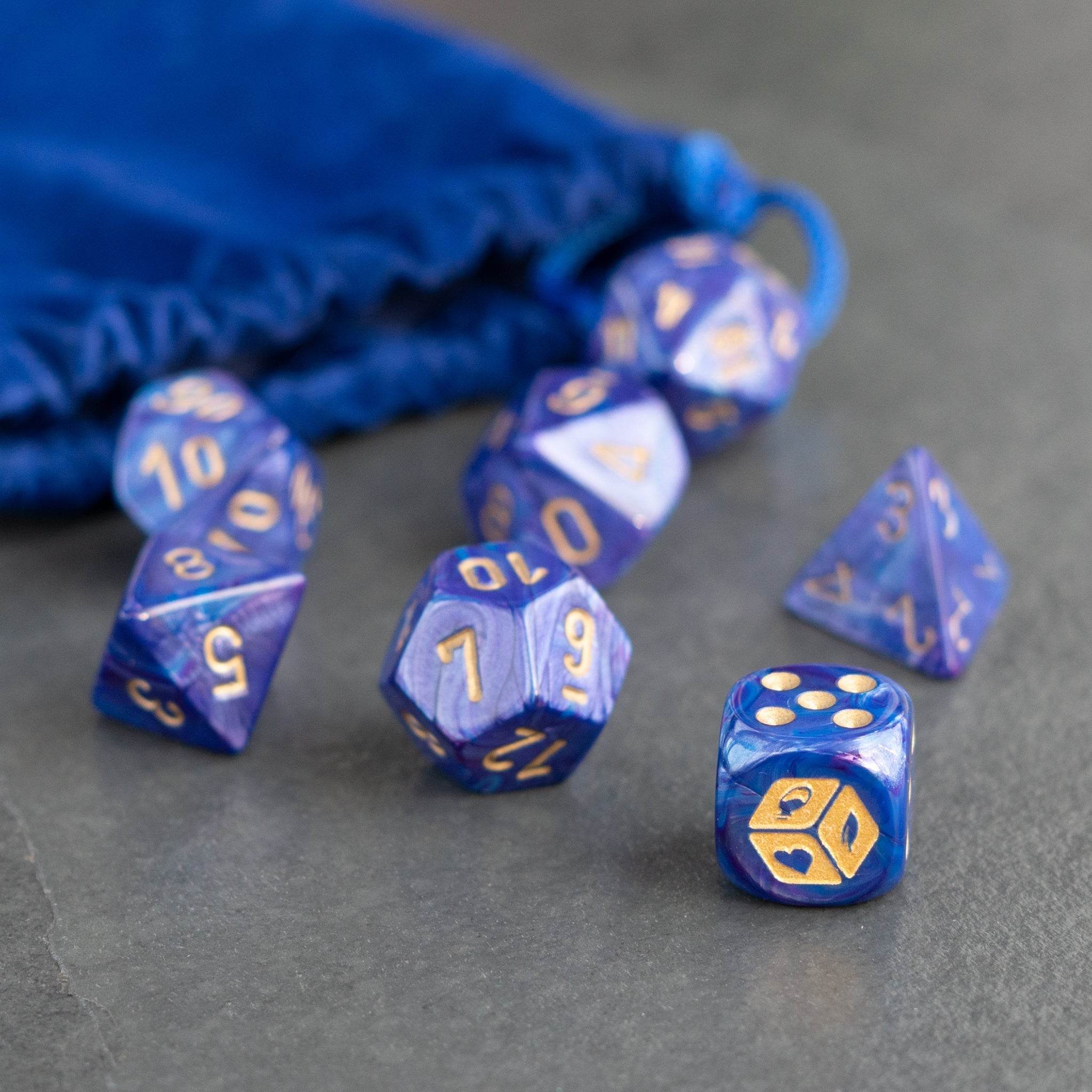 Arcane Dungeon Master Dice Set (Includes Bag) - 