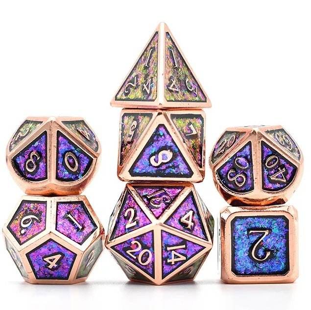 Arcane Dwarven Metal Plating Dice Set - 