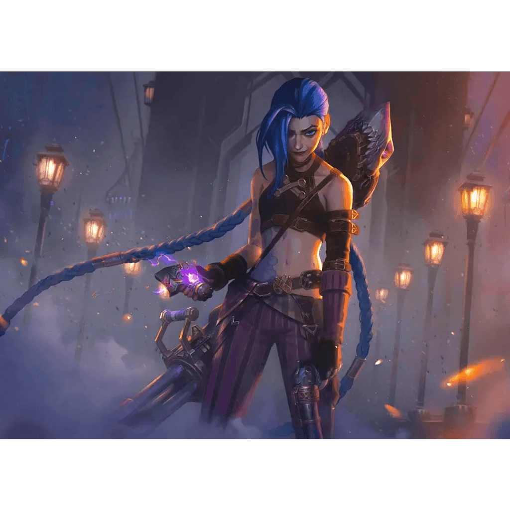 Arcane Jinx Cosplay Costume – LOL Season 2 Loli Outfit with Wig & Accessories - Costume Only / S