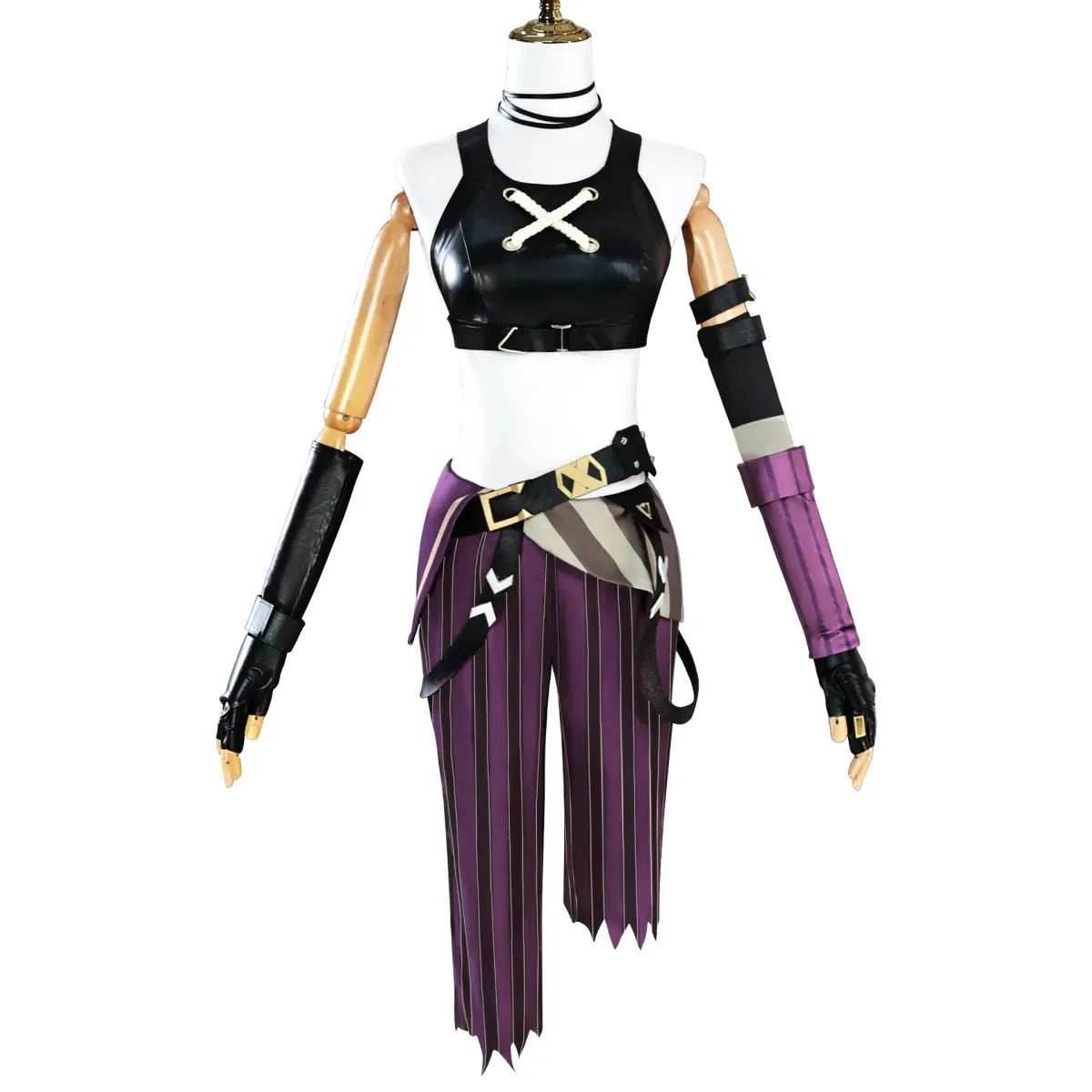 Arcane Jinx Cosplay Costume – LOL Season 2 Loli Outfit with Wig & Accessories - Costume Only / S