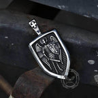Archangel Saint Michael Shield Stainless Steel Pendant - Stainless Steel / Pendant Only
