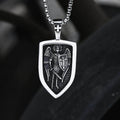 Archangel Saint Michael Shield Stainless Steel Pendant - Stainless Steel / Pendant Only