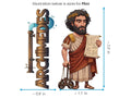 Archimedes Sticker and Magnet – the Master Geometer Philkins™ – Ancient Greek Mathematician and Inventor | Waterproof & UV-Proof - Sticker / Mini