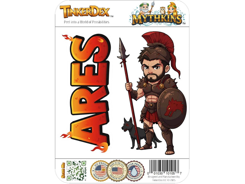 Ares Sticker and Magnet – Enyalios Mythkins™ – Greek God of War | Waterproof & UV-Proof - Sticker / Mini