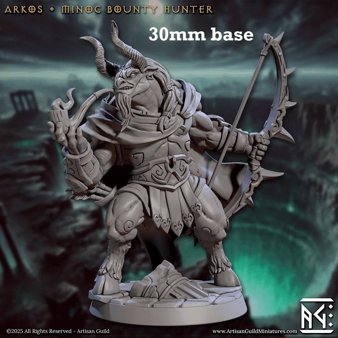 Arkos, Minoc Bounty Hunter (Male Minotaur Ranger) - 