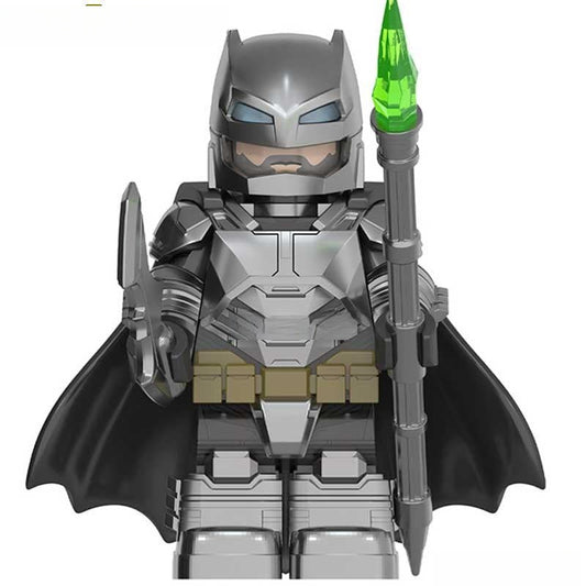 Armored Batman from Batman V Superman Lego Minifigures Custom toys Silver 12