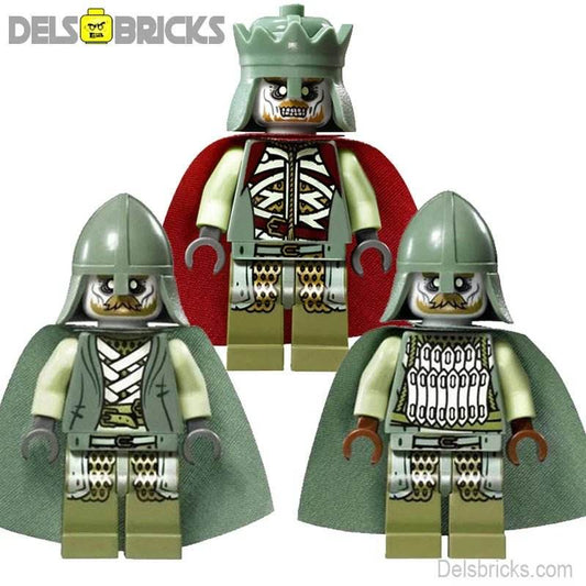 Army of the Dead set of 3 Lord of The Rings Lego Minifigures Custom Toys - 