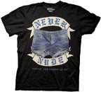Arrested Development Never Nude Adult T-shirt - S / Black