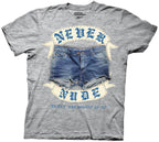 Arrested Development Never Nude Adult T-shirt - S / Gray