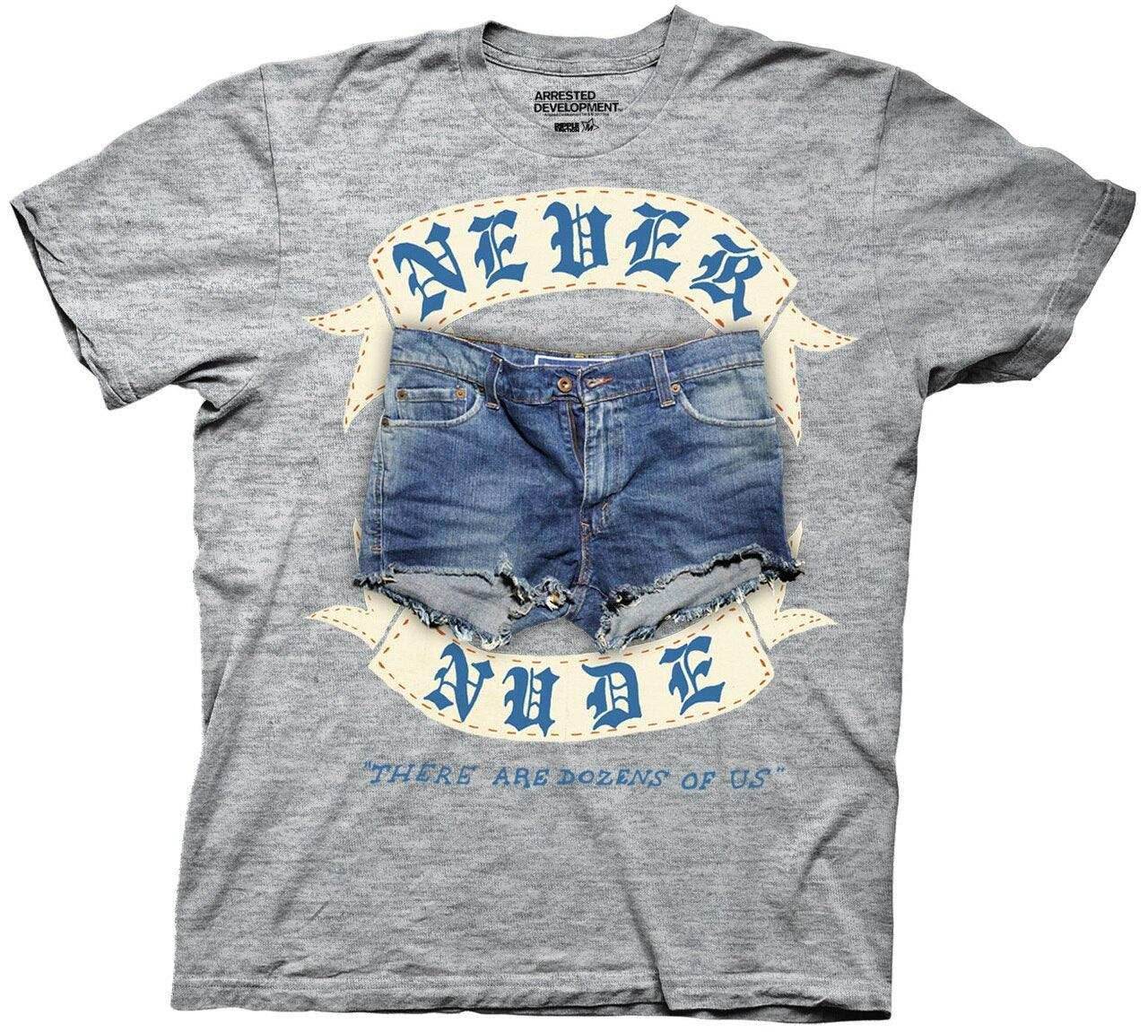 Arrested Development Never Nude Adult T-shirt - S / Gray