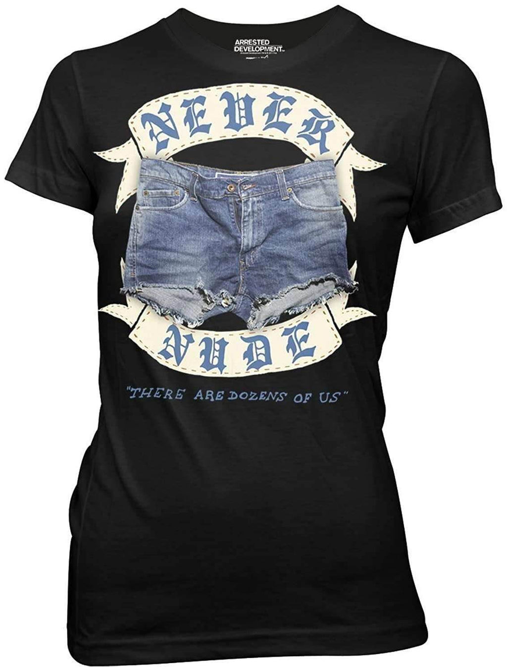 Arrested Development Never Nude Juniors Black T-shirt - XL