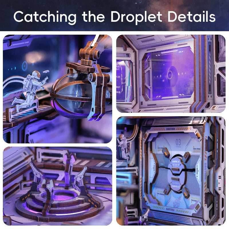 Book Nook Wizardi Miniature - Catching the Droplet Roombox Kit - 
