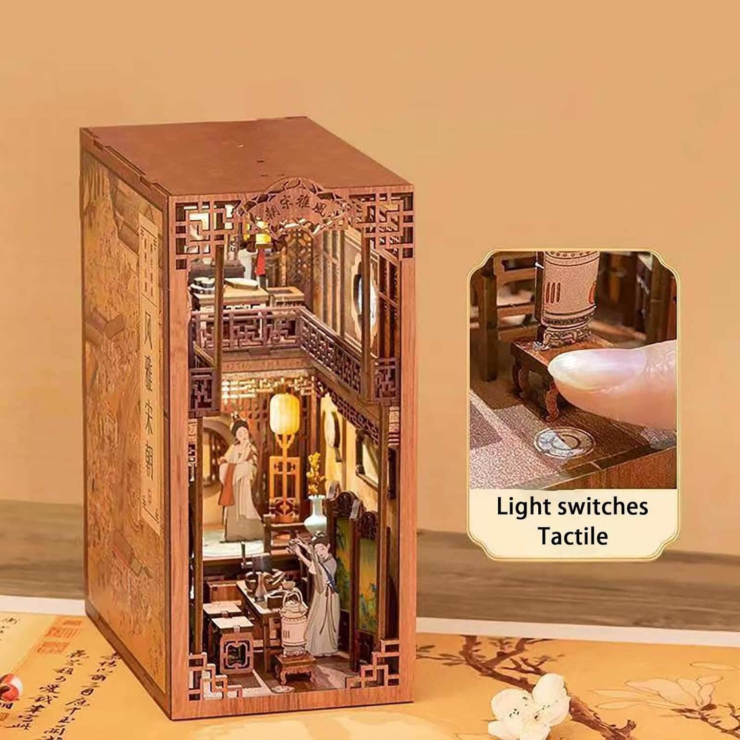 Book Nook Wizardi Miniature - Elegant Song Dynasty Roombox Kit - 