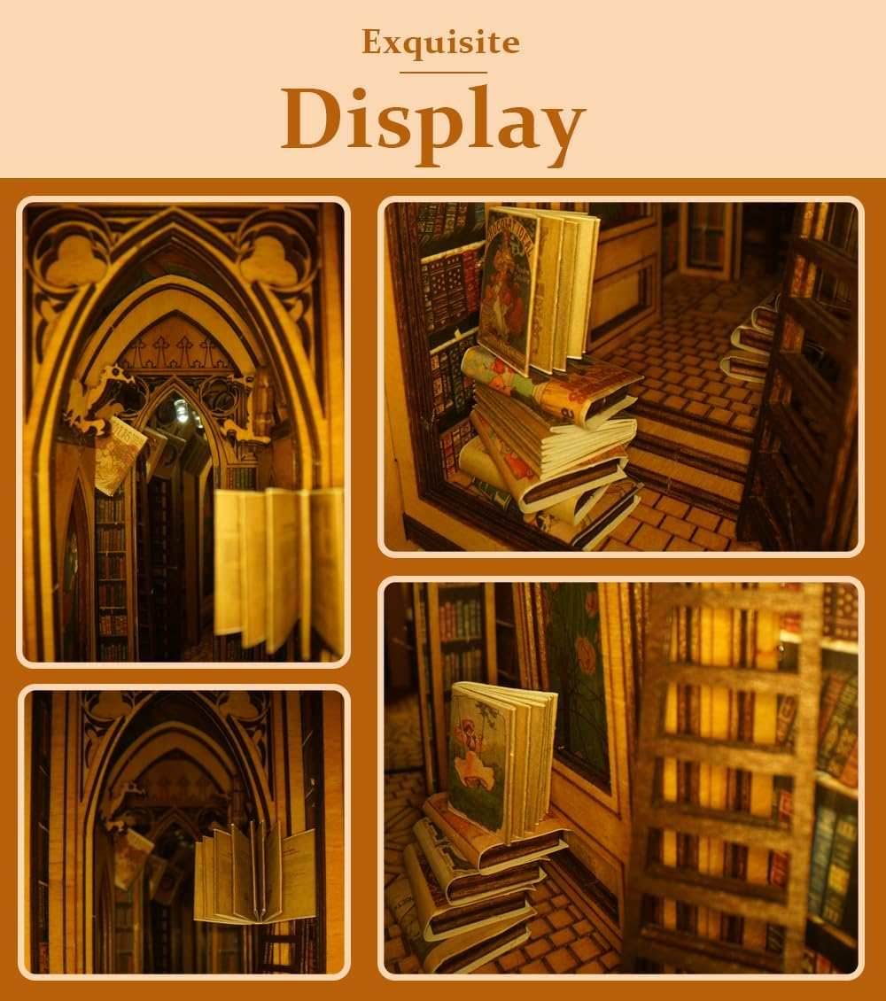 Book Nook Wizardi Miniature - Eternal Bookstore Roombox Kit - 