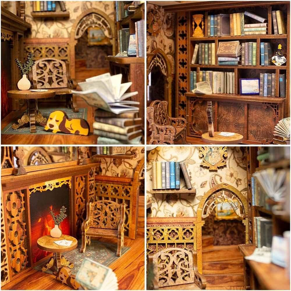 Book Nook Wizardi Miniature - Eternal Bookstore Roombox Kit - 