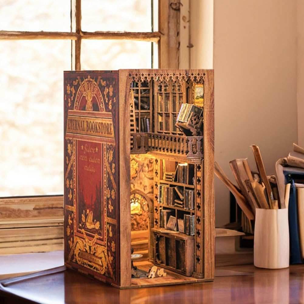Book Nook Wizardi Miniature - Eternal Bookstore Roombox Kit - 