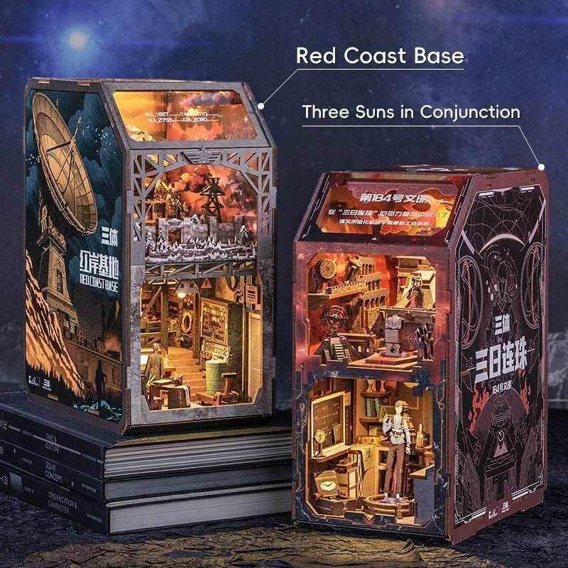 Book Nook Wizardi Miniature - Red Coast Base Roombox Kit - 