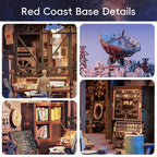 Book Nook Wizardi Miniature - Red Coast Base Roombox Kit - 