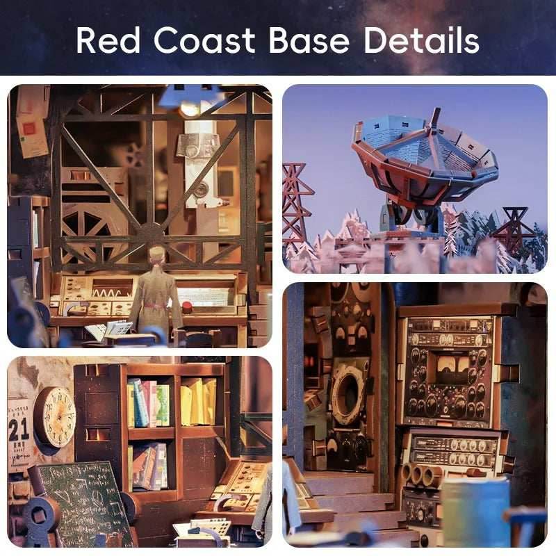 Book Nook Wizardi Miniature - Red Coast Base Roombox Kit - 