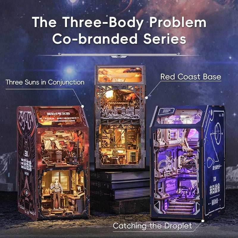 Book Nook Wizardi Miniature - Red Coast Base Roombox Kit - 