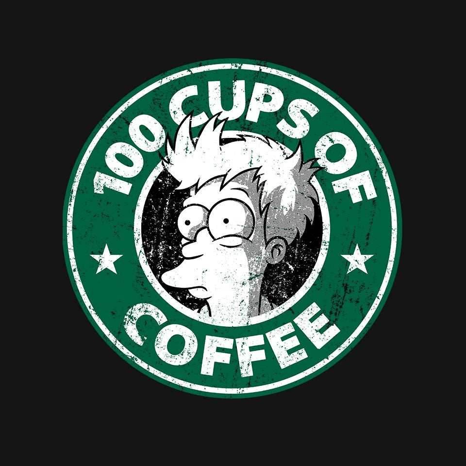 100 Cups of Coffee - Mens / Black / S