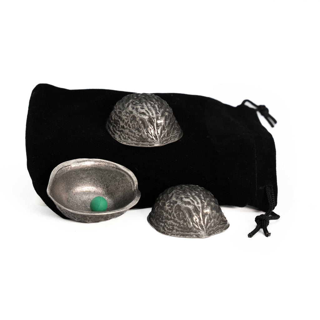 Metal Antique Silver 3 Shell Game
