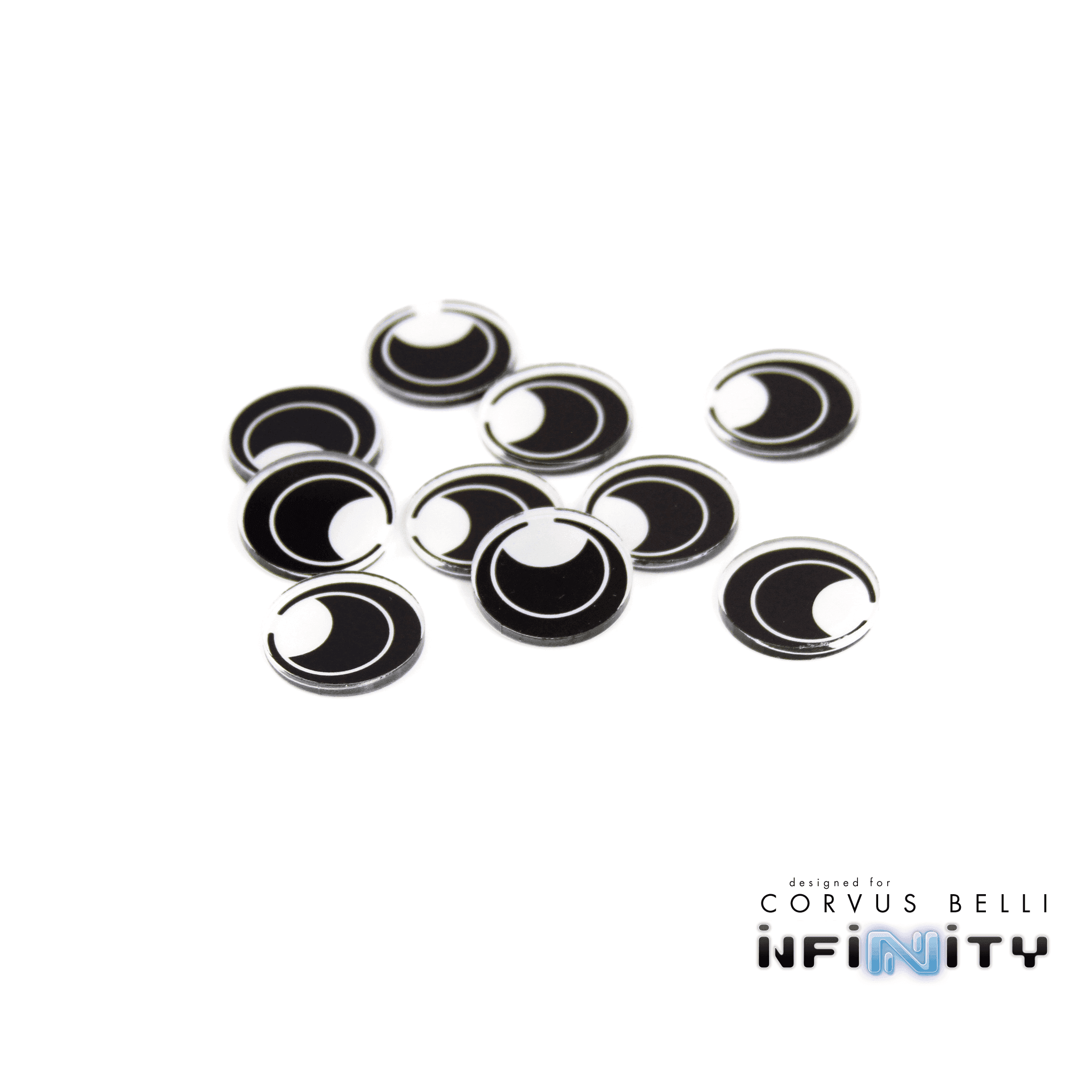 Full Color Infinity Faction Markers, 25mm (Bag of 10) - Steel Phalanx / 25mm