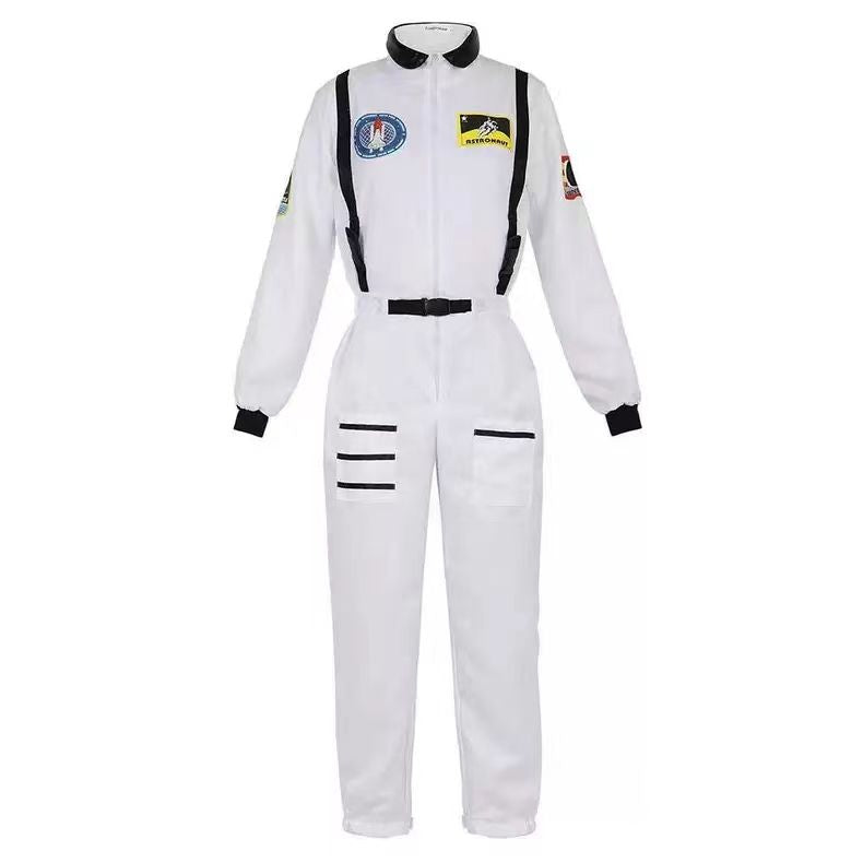 Astronaut Costume Space Suit For Adult Cosplay Costumes Zipper Halloween Costume Couple Flight Jumpsuit Plus Size Uniform